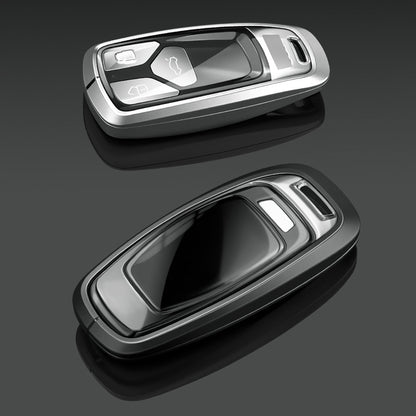 Custodia per chiave auto in TPU argentato in lega di alluminio con fibbia per Audi a6l a4l a3