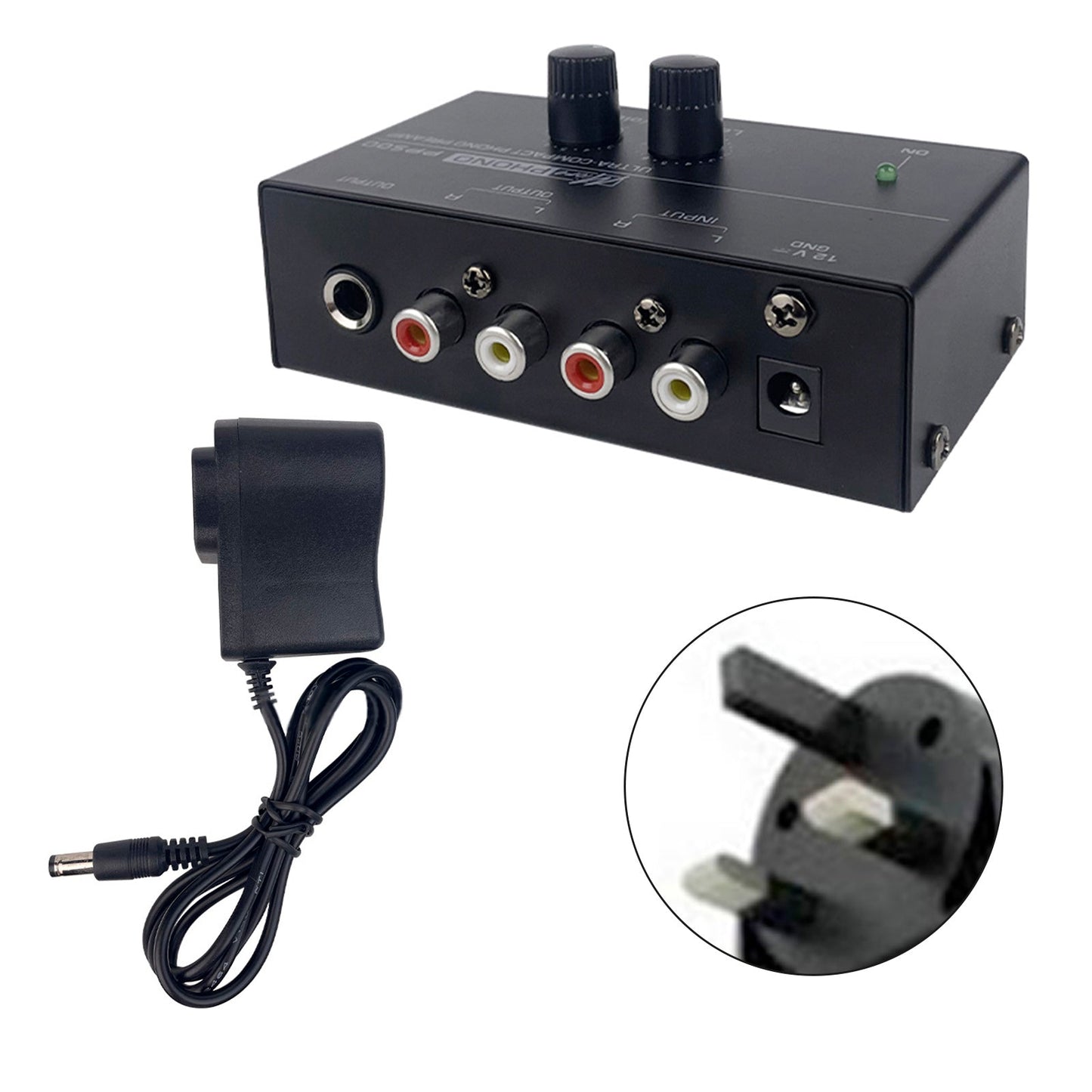 Preamplificatore Phono PP500 Preamplificatore con controllo del volume a 12 V per giradischi LP