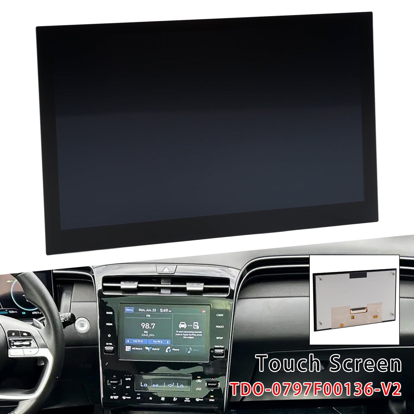 Digitalizzatore touch screen LCD da 8"" per Hyundai Tucson 2021-2023 TDO-0797F00136-V2