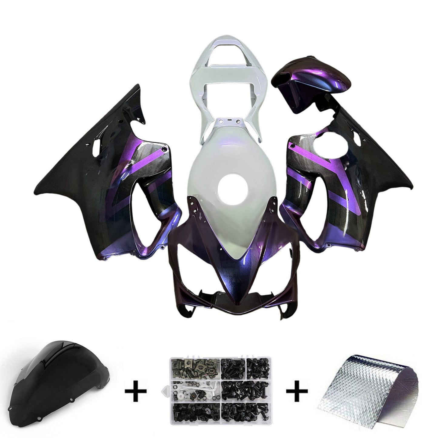 Kit carenatura iniezione plastica ABS per Honda CBR600 F4i 2001-2003