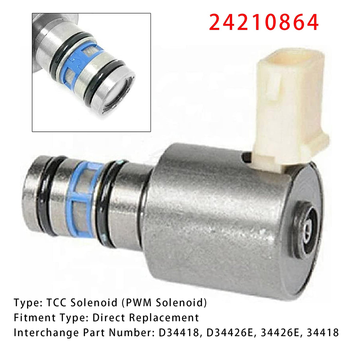 Solenoide frizione convertitore di coppia PWM TCC trasmissione 4L30E 4L80E 24210864
