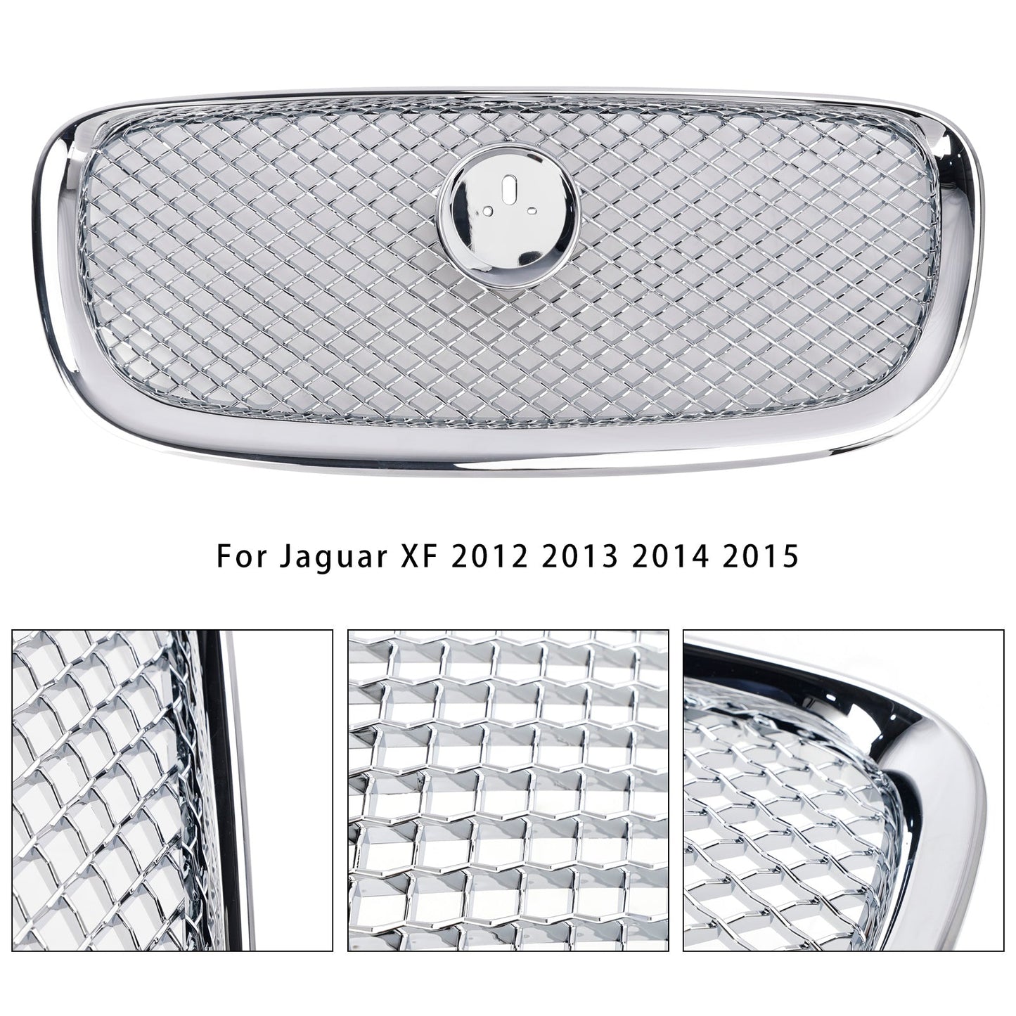 Griglia paraurti anteriore stile Jaguar XF XF-R 2012-2015 cromata
