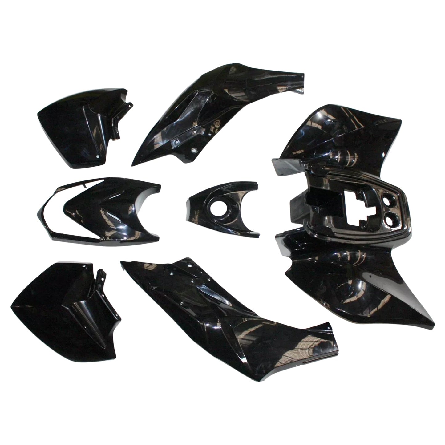 Kit di protezioni per parafanghi in plastica per 125cc Tiger Quad Dirt Bike ATV Nero