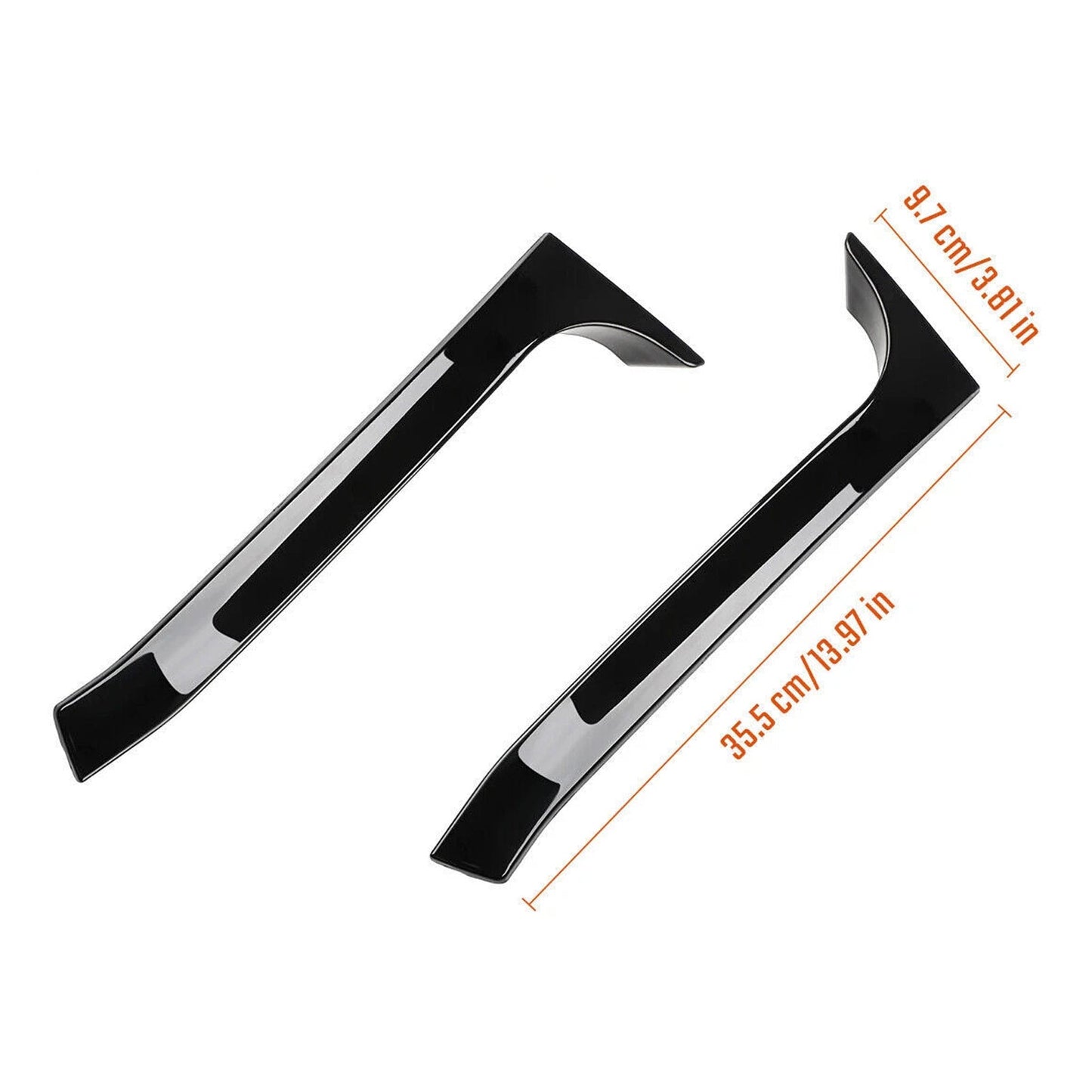 Spoiler laterali per lunotto posteriore nero lucido per VW Golf MK6 GTI 2008-2013