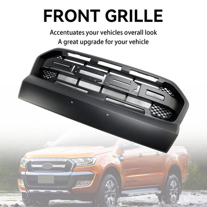 Matt Black Ranger Raccer Raptor Style Front Bumper Grill per Ford Ranger 2015-2019 T7