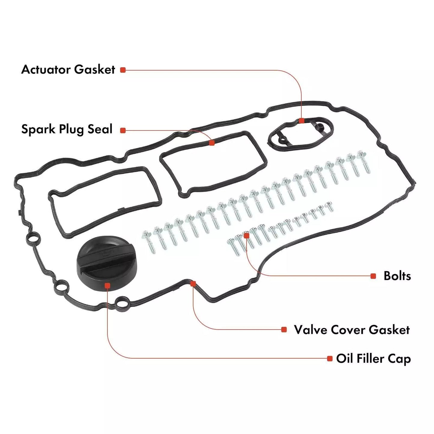 Coperchio valvola motore BMW N20 F10 F25 320i 328i 528i X3 X5 2.0L 11127588412