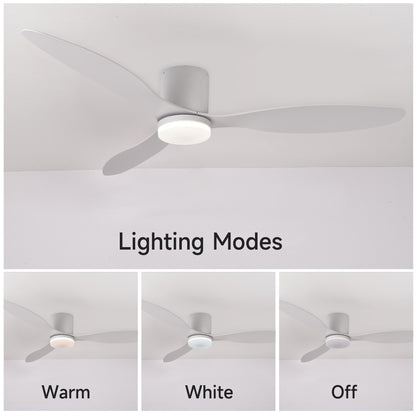 Dimmable LED  DC Motor 42” Profile Ceiling Fans with Lights Remote/App Control
