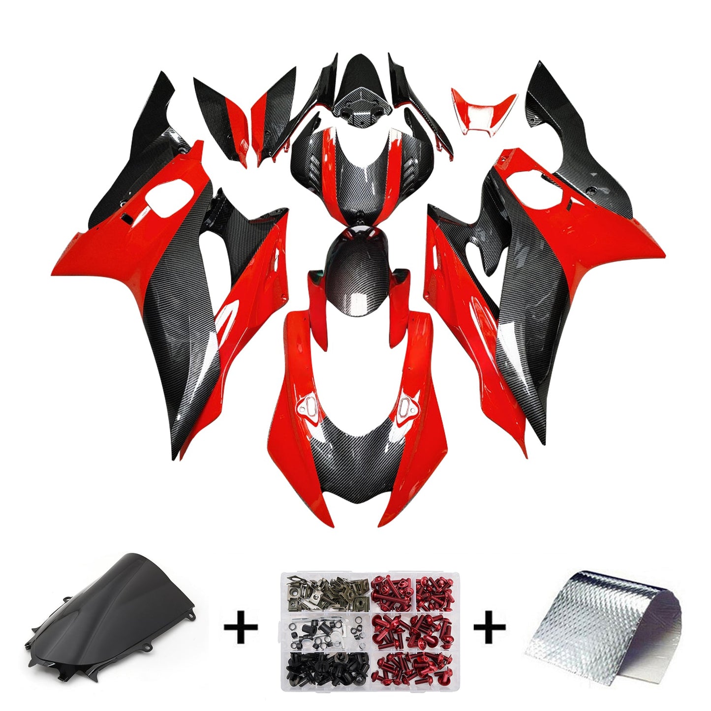 Kit carenatura iniezione in plastica ABS adatto per Yamaha YZF-R6 2017-2023