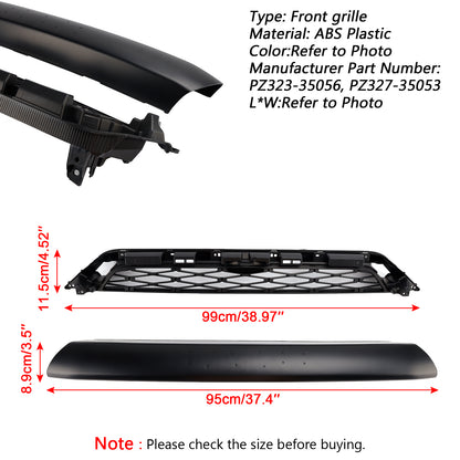 2pcs Front Bumper Grille Grill Per Toyota 4Runner TRD PRO 2014-2019 Black