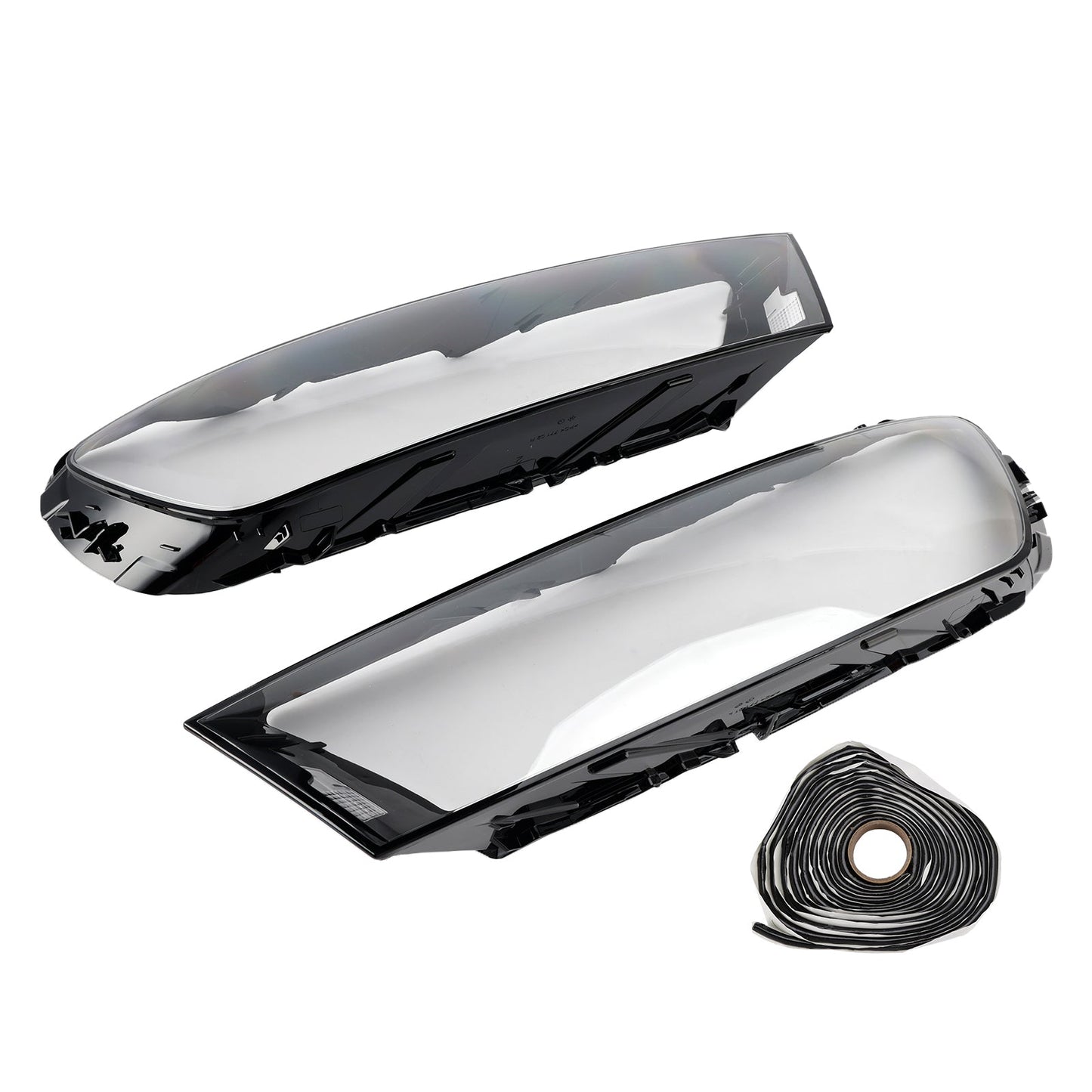 2016-2019 Per Audi Q7 Coppia Copertura lente faro auto LH+RH Colla per guscio paralume
