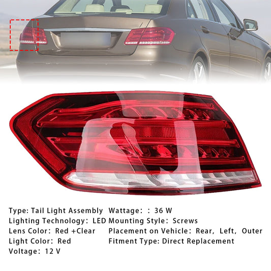 Fanale posteriore sinistro a LED esterno con luce di stop per Mercedes Classe E W212 2013-2015
