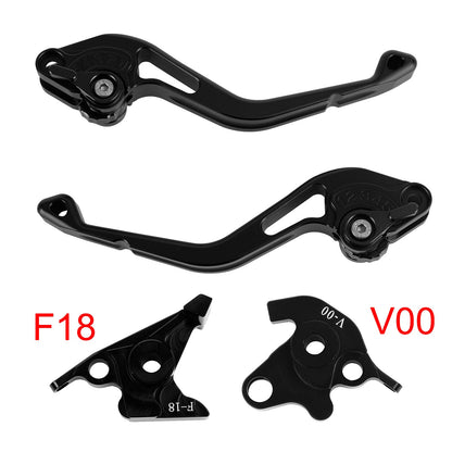 Nuova leva freno e frizione corta compatibile con Honda VFR750 VFR800/F VTR1000F, colore nero.