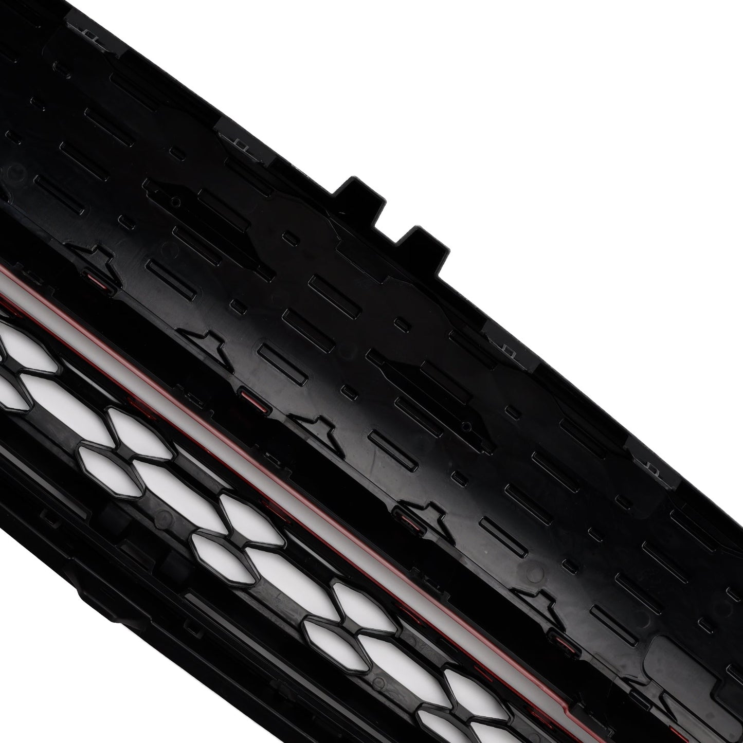 Griglia anteriore GP-Style con finiture rosse e nere lucide, adatta per Mini Cooper F55 F56 F57 2014-2021