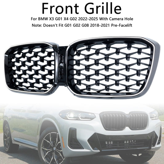 Griglia a rene paraurti anteriore nero lucido BMW X3 G01 X4 G02 2022-2025