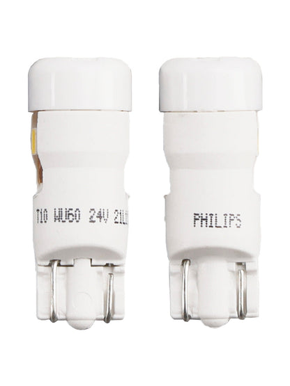 Luce auto LED-T10 Ultinon Pro6000 W5W 24961WU60 4000K 24V per PHILIPS