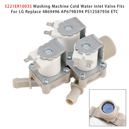 5221ER1003S Valvola di ingresso dell'acqua fredda per lavatrice per LG 4869496 AP6798394