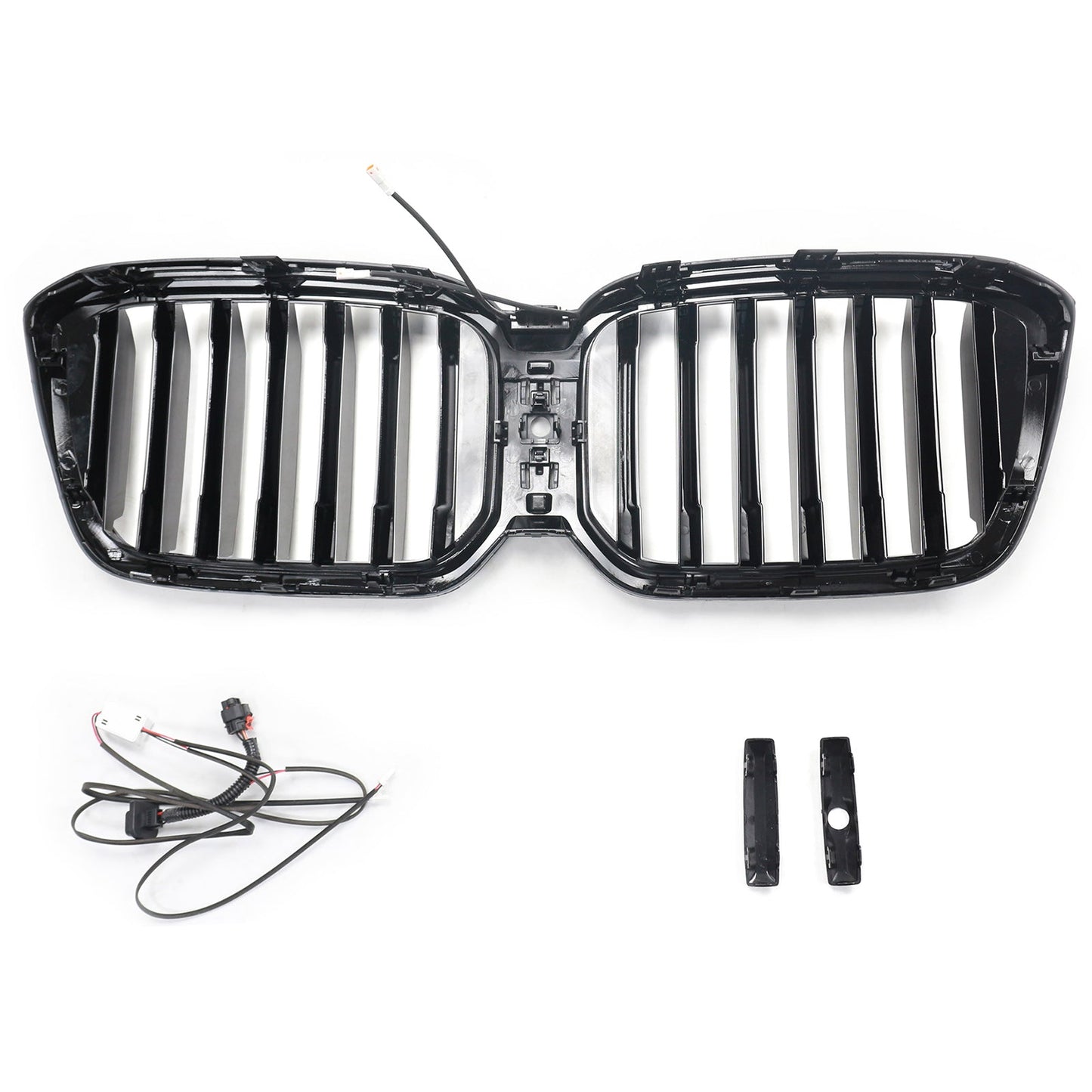 Griglia a rene paraurti anteriore nero lucido BMW X3 G01 X4 G02 2022-2025 con foro per telecamera