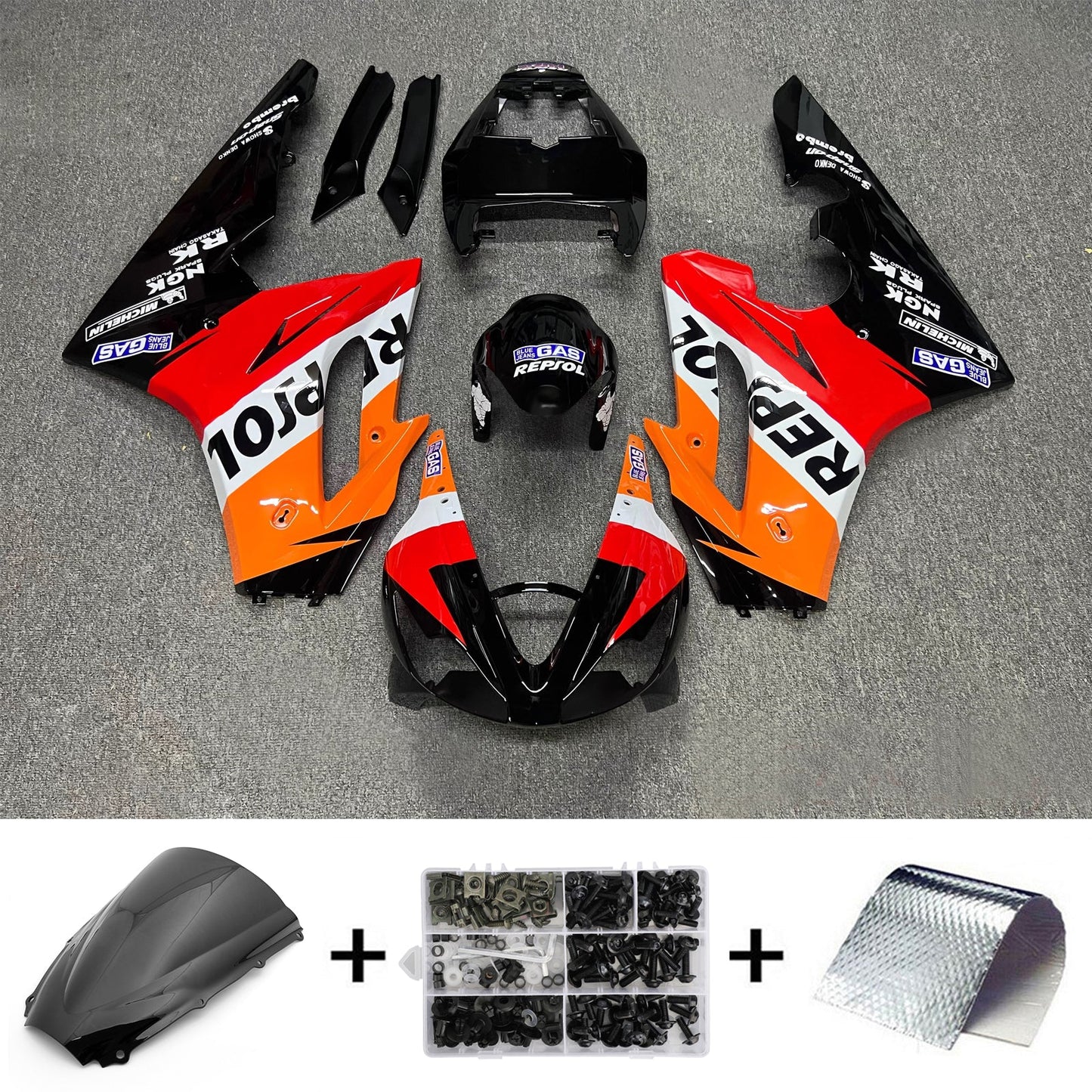 Kit carenatura Triumph Daytona 675 Injection 2006-2008 Carrozzeria Plastica ABS