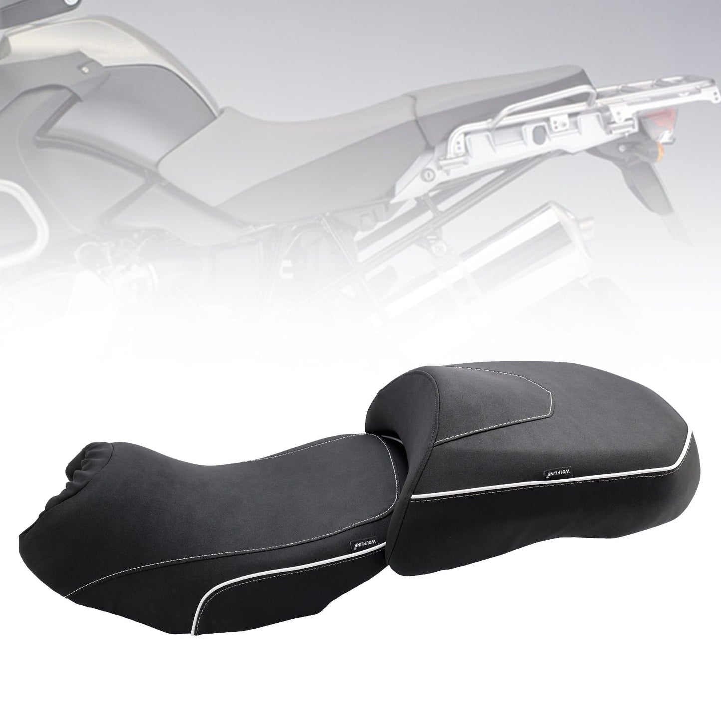 Sella passeggero anteriore posteriore per BMW R1200GS/GS ADV 2014-2018, nera