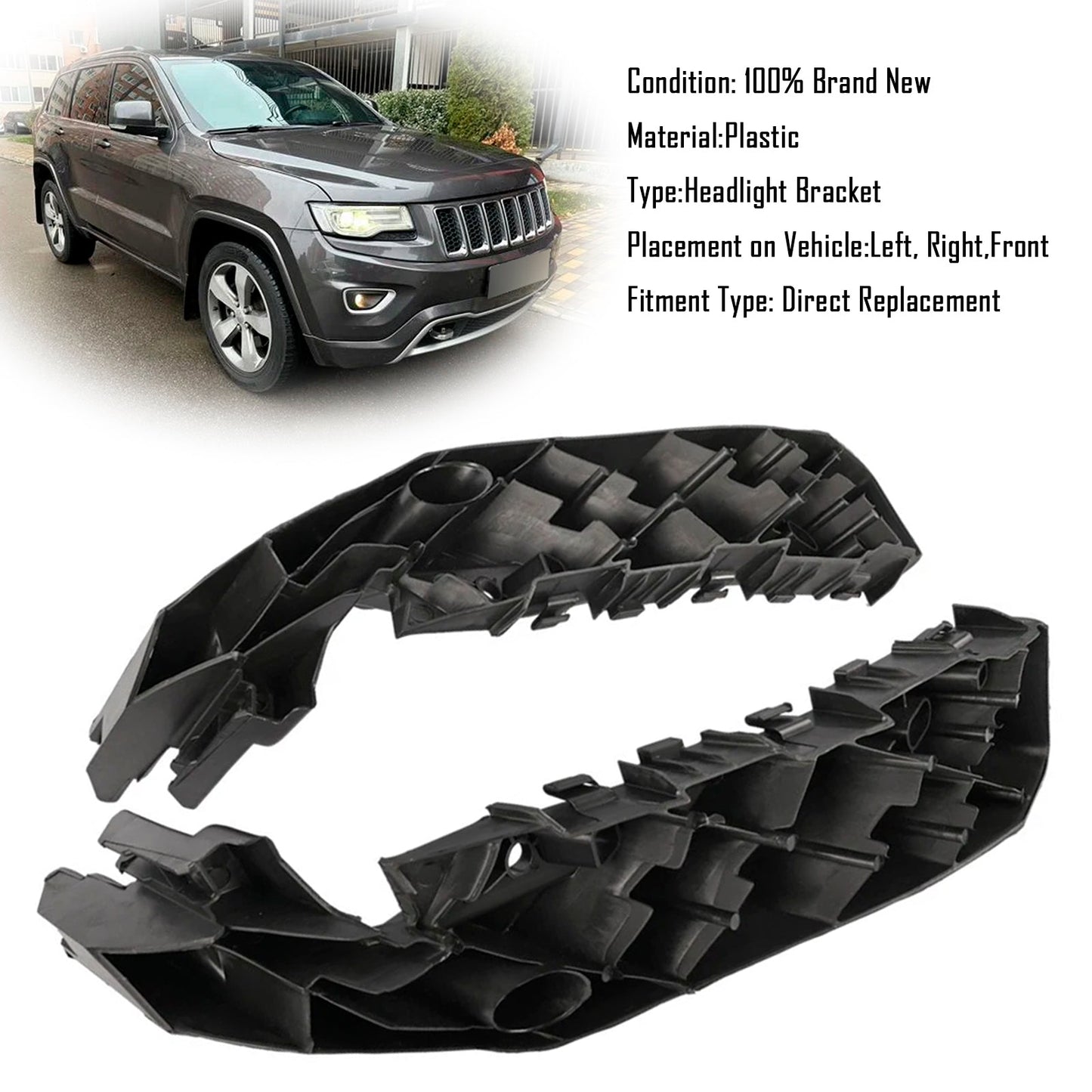 Coppia staffe di supporto fari Jeep Grand Cherokee 2014-2016 sinistra+destra