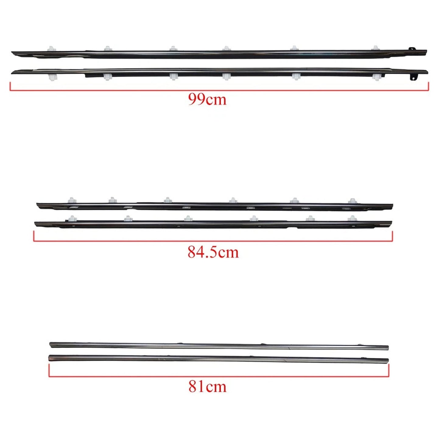 Modanatura per cintura porta Toyota Land Cruiser 80 Series 1991-1997 6 pezzi 75710-60011 75720-60011