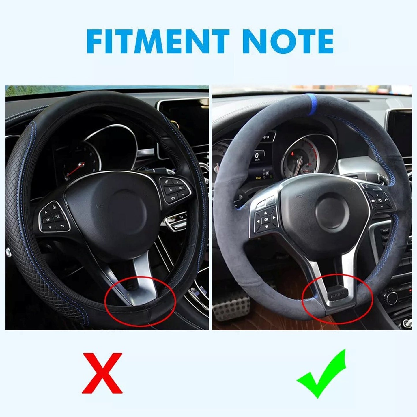 Rivestimento per volante cromato argento per Mercedes Benz W204 W207 W212 Classe C