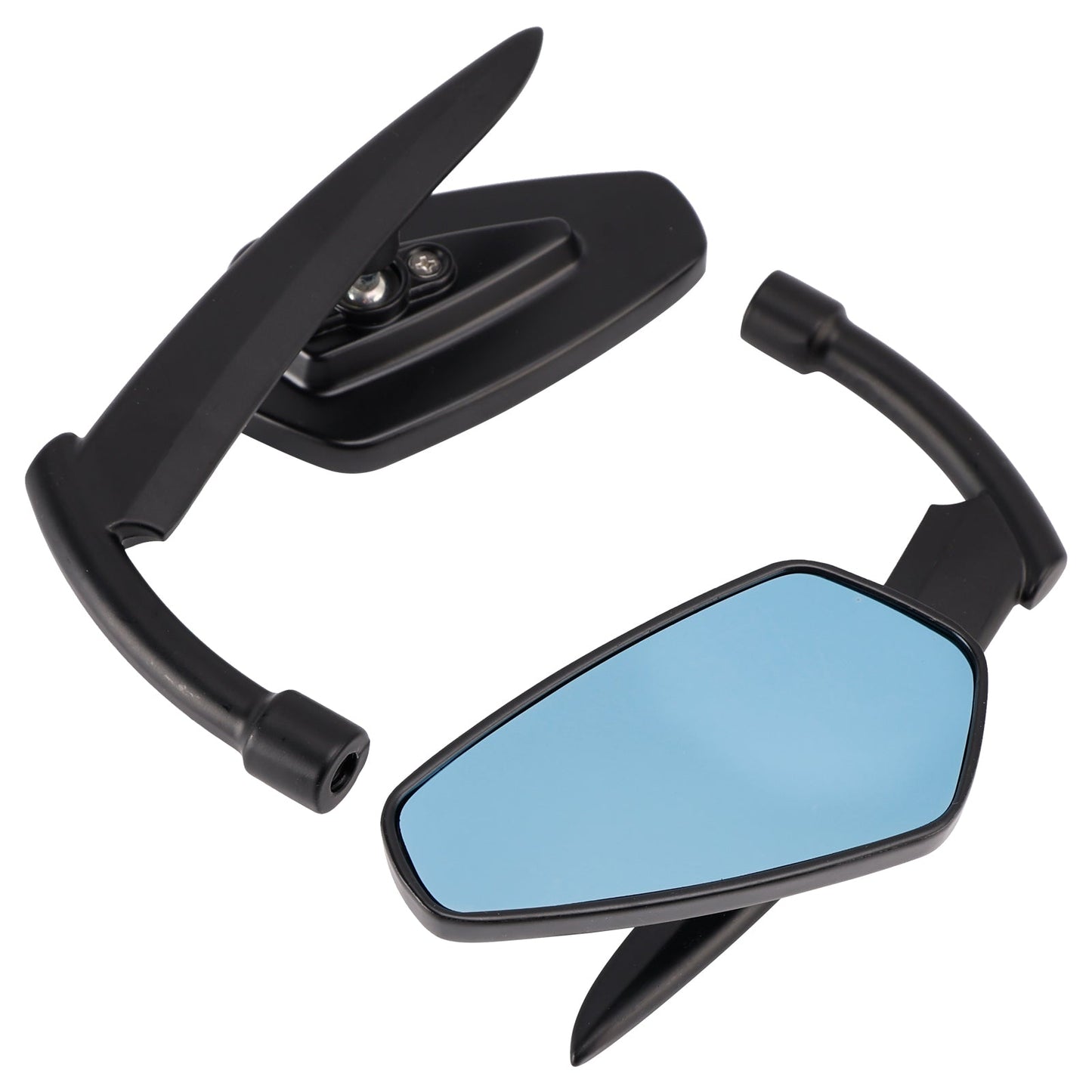 Specchietti retrovisori neri personalizzati a forma di lama per Yamaha Chopper Midnight Roadliner Raider