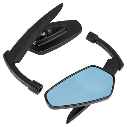 Specchietti retrovisori neri personalizzati a forma di lama per Yamaha Chopper Midnight Roadliner Raider
