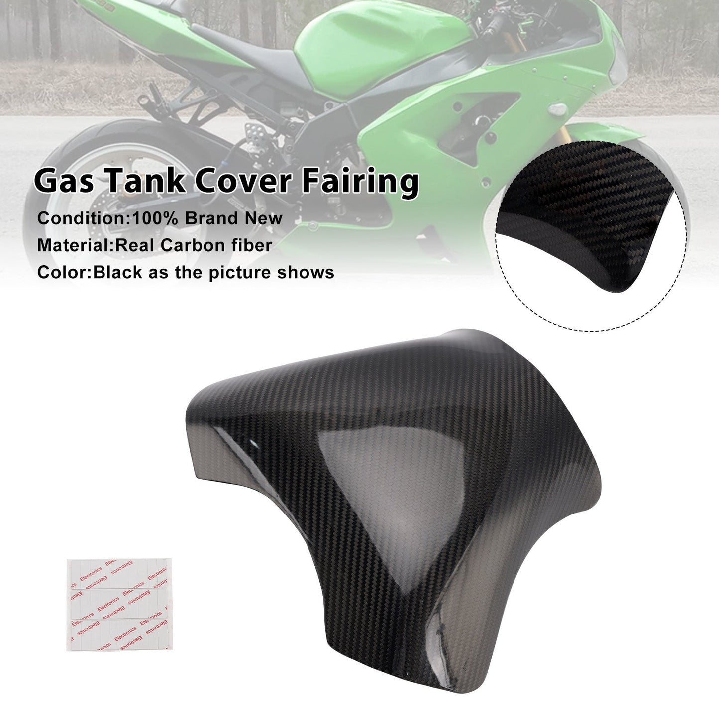 Carenatura del serbatoio in vera fibra di carbonio per Kawasaki ZX6R 2003-2006