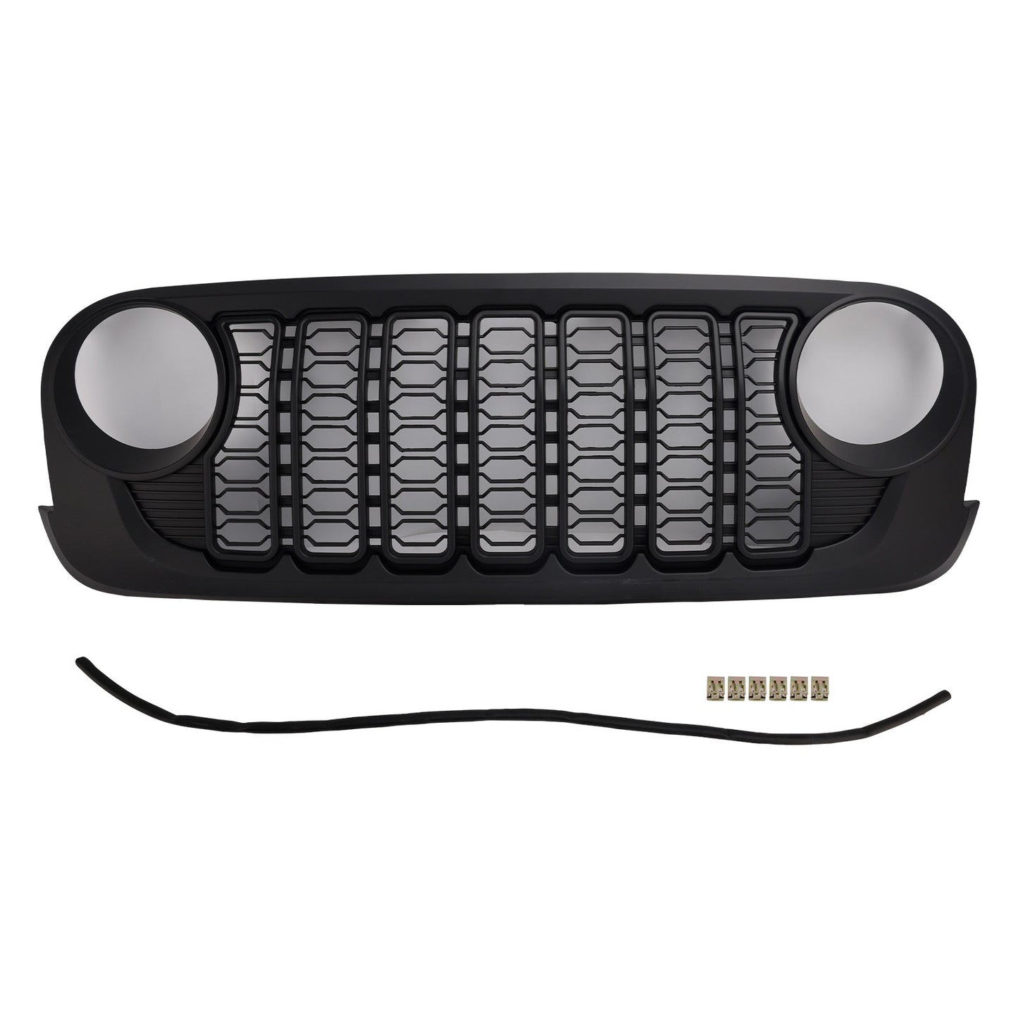 Griglia paraurti anteriore nera per Jeep Wrangler JK JKU Unlimited 2007-2018