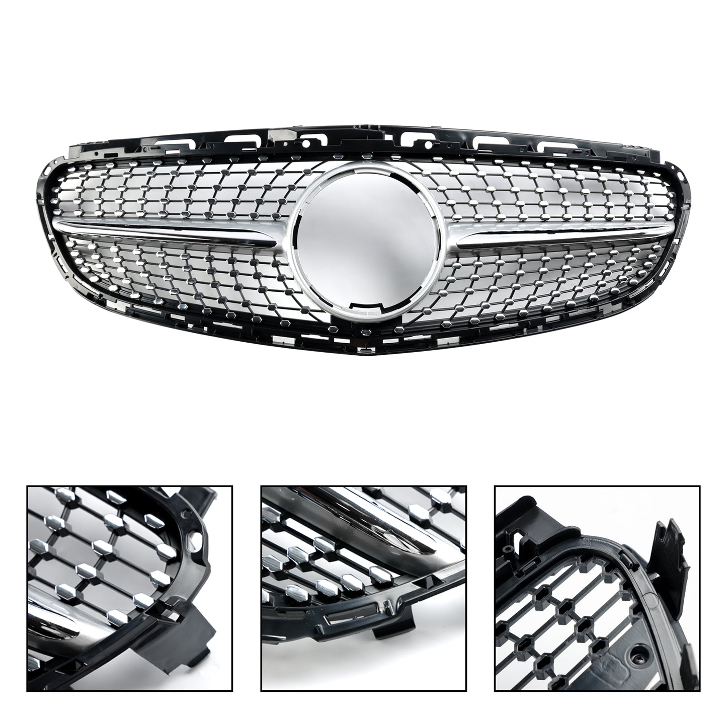 Per Mercedes Classe E W212 2013-2016 Facelift Diamond Griglia per paraurti anteriore