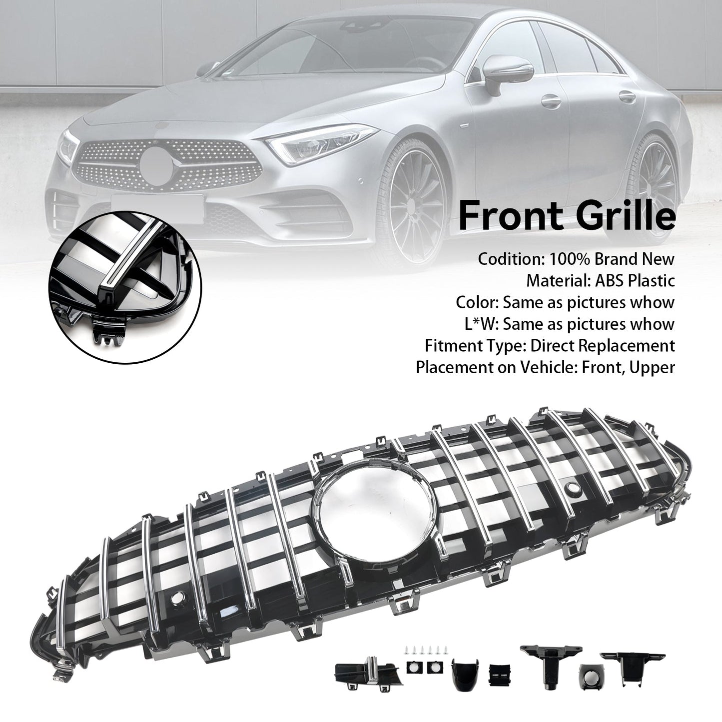 Griglia paraurti anteriore cromata Mercedes CLS C257 W257 Coupe 2018-2024