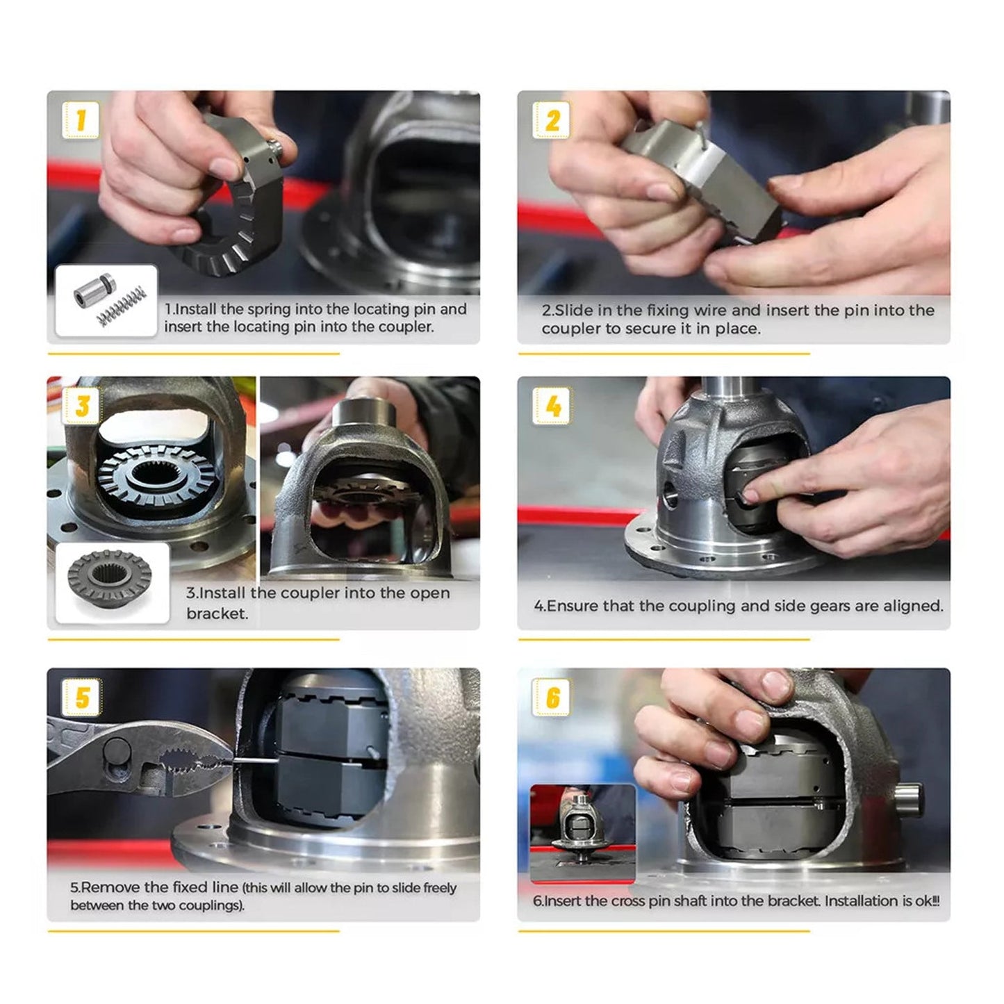 Bloccaggio differenziale anteriore Dana 30, 27 scanalature per Jeep CJ6 1971-1975 anteriore o posteriore SLD3027