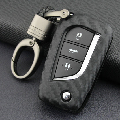 Custodia in similpelle e silicone per chiave auto con fibbia per Toyota