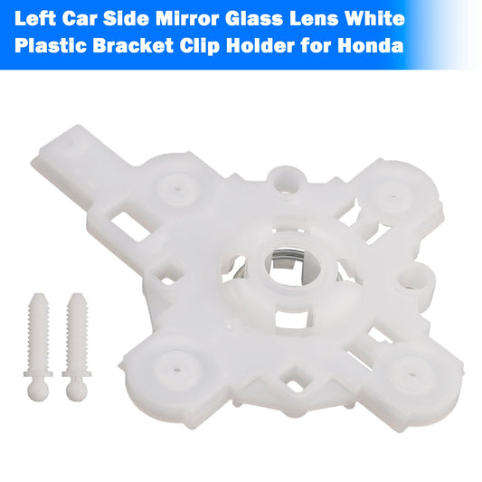Supporto in plastica bianca con clip per la lente dello specchietto retrovisore laterale sinistro dell'auto Honda