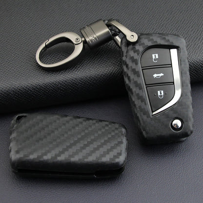 Custodia in similpelle e silicone per chiave auto con fibbia per Toyota