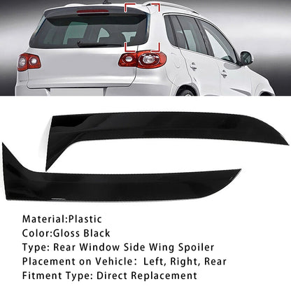 Spoiler laterali per lunotto posteriore nero lucido per VW Tiguan MK1 2007-2016