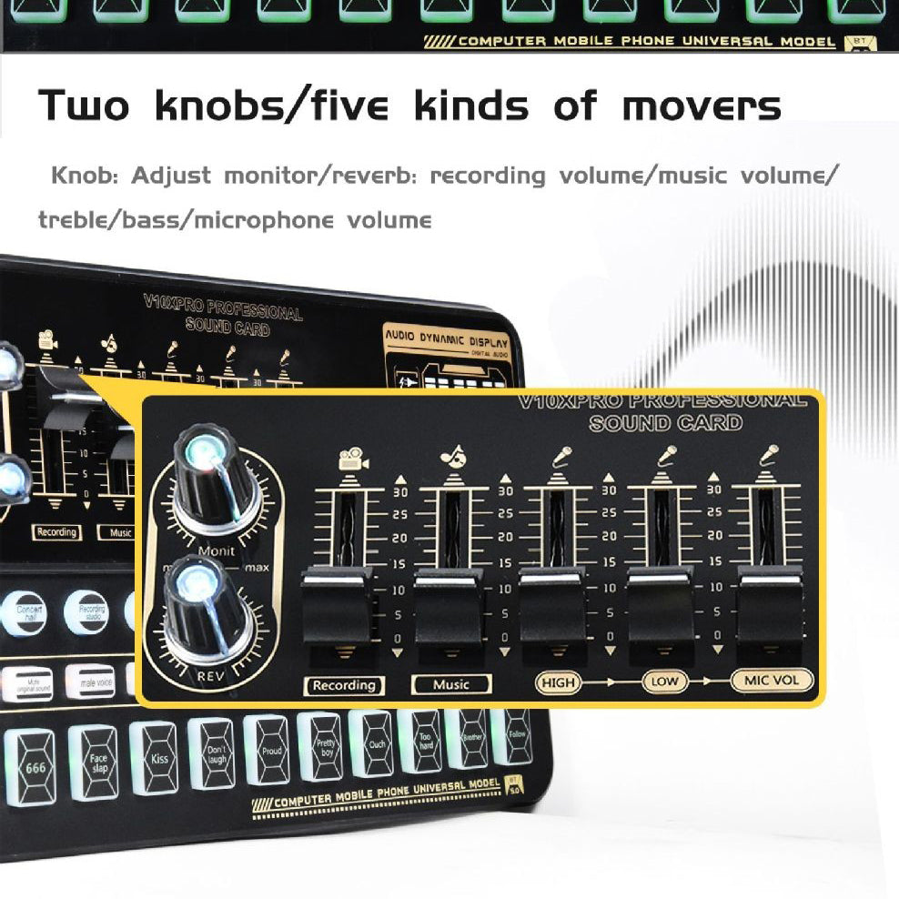 V10 Live Sound Card Set Condensatore M800 Microfono Mobile Karaoke Computer Live Tik Tok Equipment Set