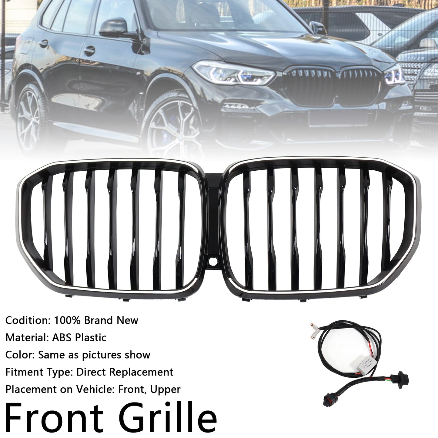 Griglia anteriore a rene nera lucida BMW X5 G05 2019-2022 M-Performance