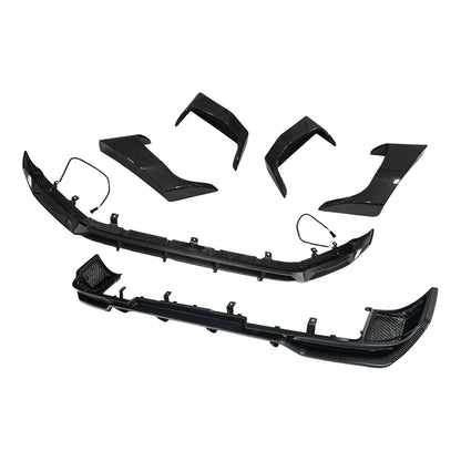 Spoiler anteriore e posteriore in fibra di carbonio a secco + prese d'aria laterali per Mercedes Classe G W465 2025+