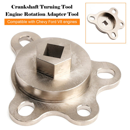 Strumento adattatore per la rotazione del motore per tornitura dell'albero motore per motori Chevy Ford V8
