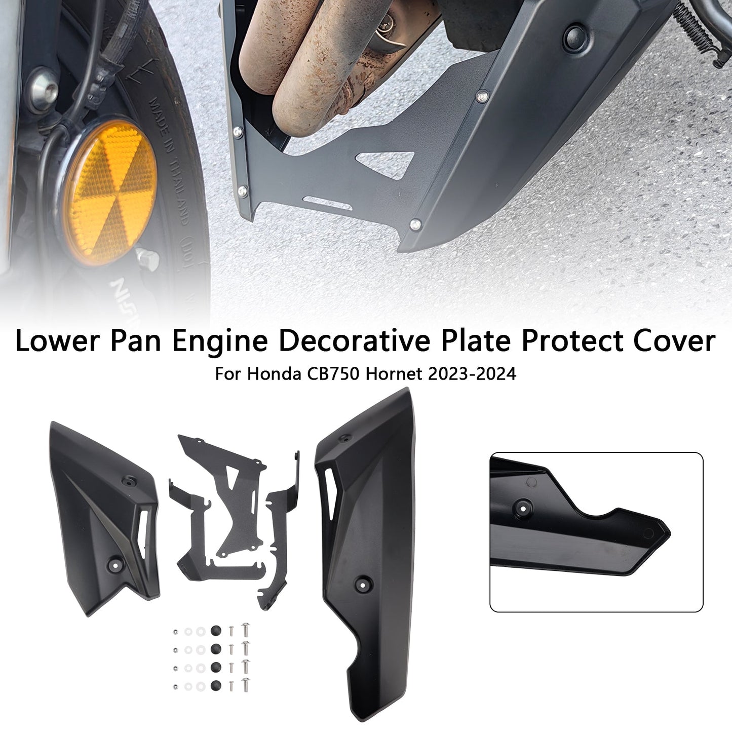 Copertura protettiva decorativa per piastra motore inferiore Honda CB750 Hornet 2023-2024