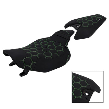 2014-2025 2024 Per Kawasaki Z1000 Kit sella conducente e passeggero Cuscino posteriore Verde2