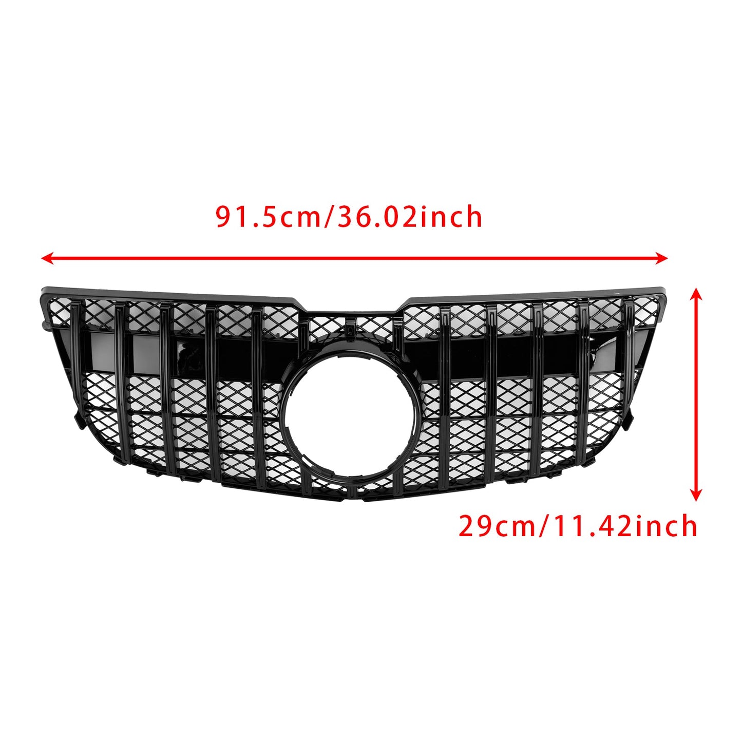 Griglia anteriore nera lucida Mercedes Benz GLK X204 GT 2013-2015