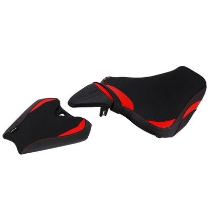 Kit cuscini passeggero anteriore e posteriore Raider per Kawasaki Z1000 2014-2025 2024, colore rosso