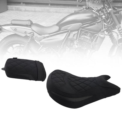 2024-2025 Per Kawasaki Eliminator 500 Parte anteriore inferiore con sella posteriore inferiore passeggero nera