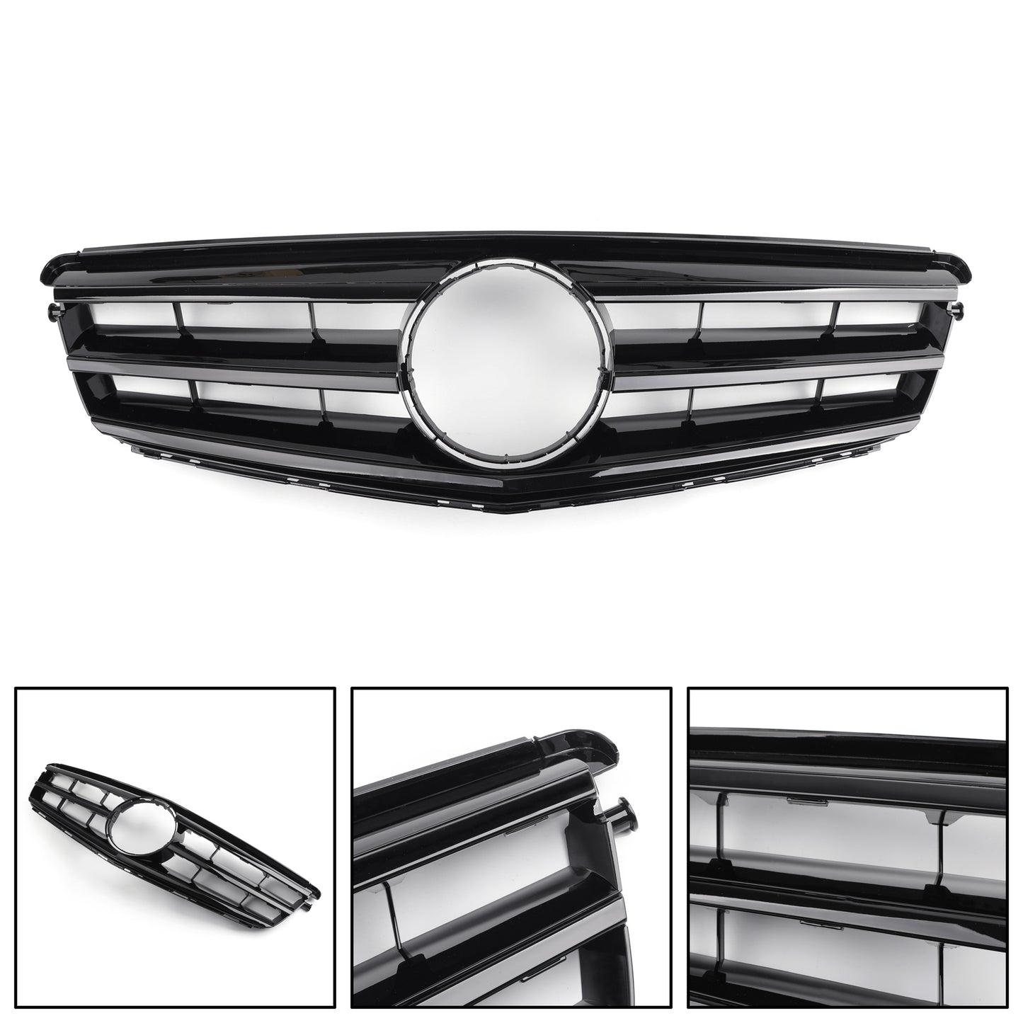 Per Mercedes Benz Classe C W204 C300 C350 2008-2014 Griglia anteriore nera