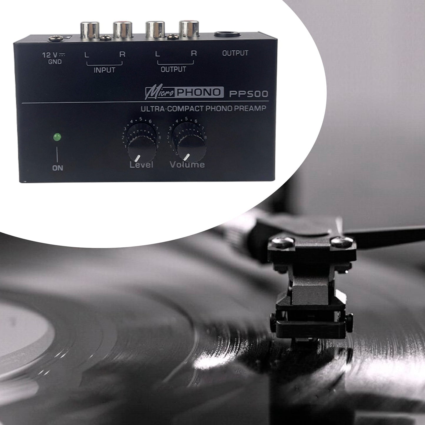 Preamplificatore Phono PP500 Preamplificatore con controllo del volume a 12 V per giradischi LP