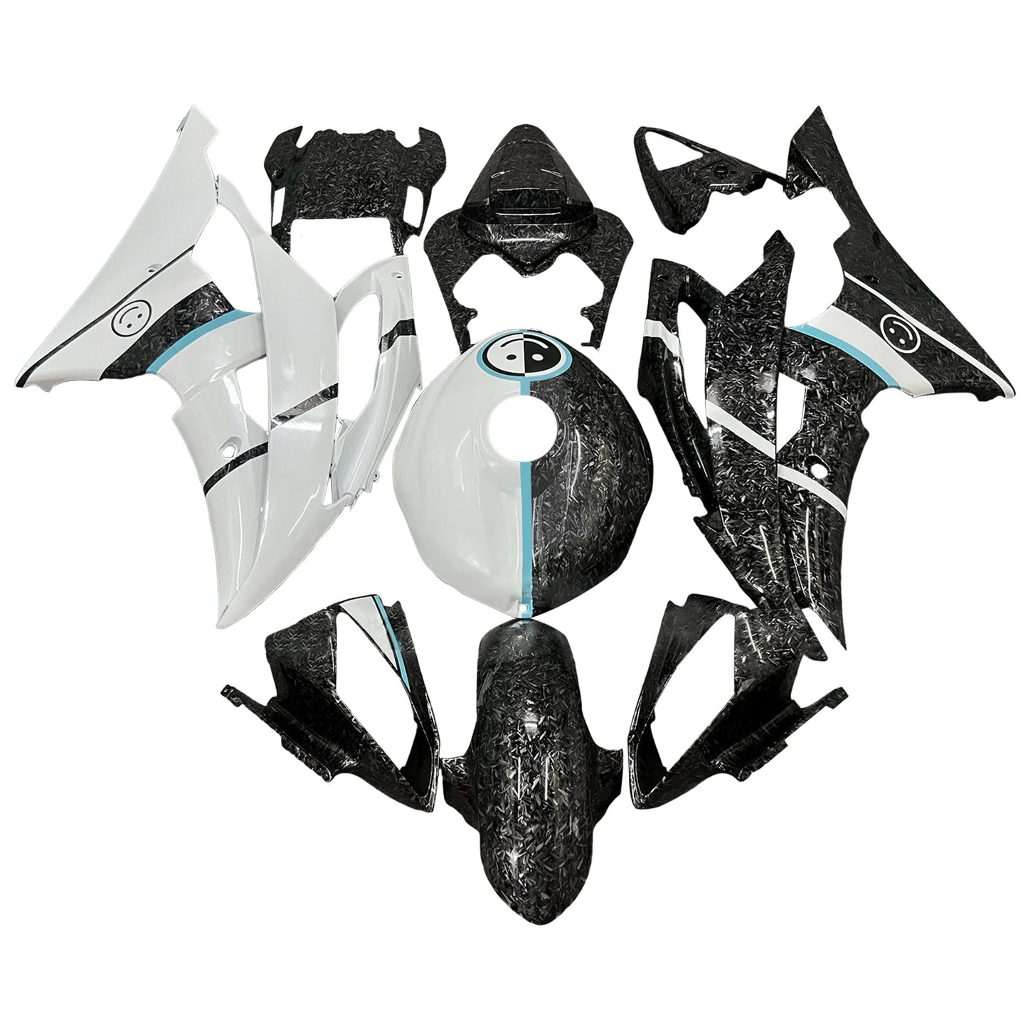 Kit carenatura iniezione plastica ABS per Yamaha YZFR6 YZF-R6 2008-2016