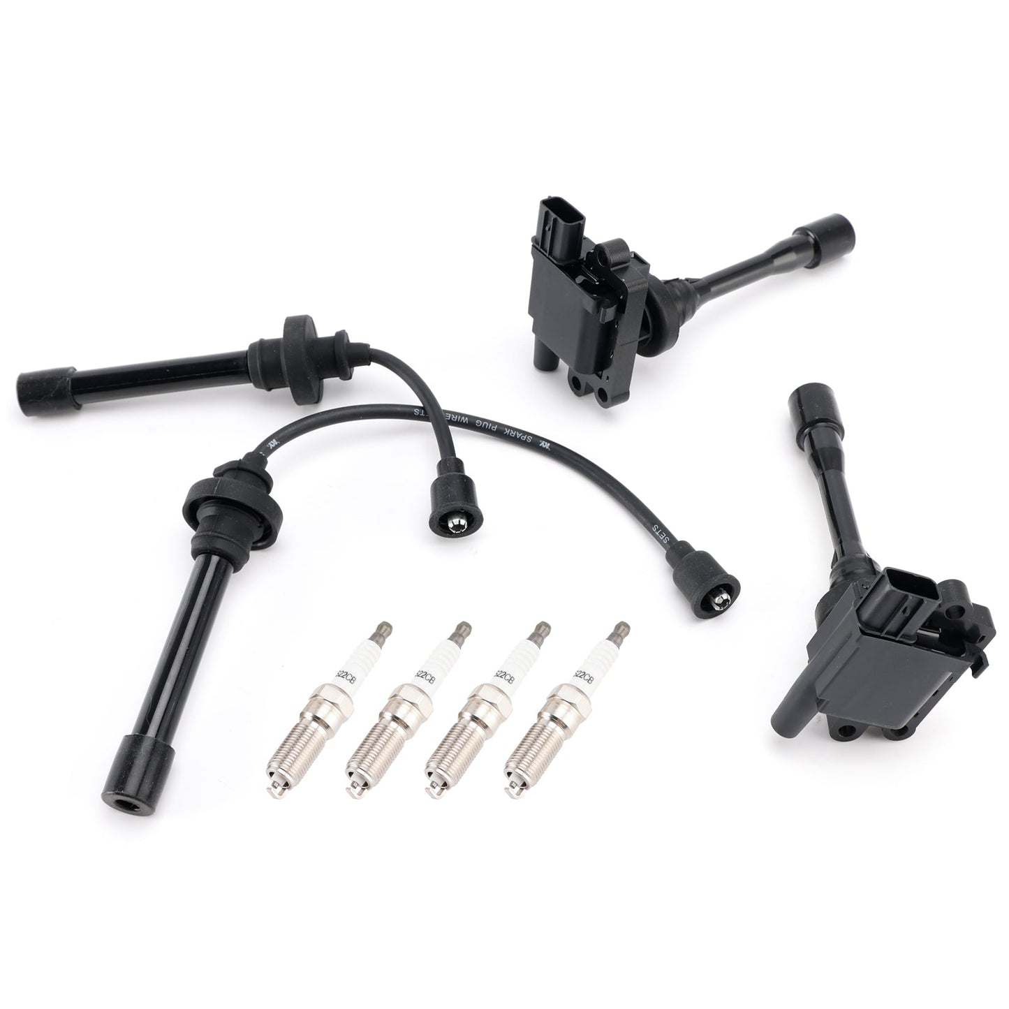2001-2005 Per Dodge Stratus 2.4L L4 2x Bobine di accensione + 2x Cavi + 4x Candele UF295 5C1091 88921386